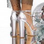 Sandale Dama cu Toc Gros 3KV35 Argintiu | Reina