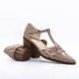 Sandale Dama cu Toc gros K6052-8130 Roz | Reina