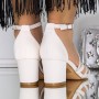 Sandale Dama cu Toc 3XKK123 Bej | Reina