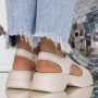 Sandale Dama cu Platforma 3GZ97 Bej | Reina