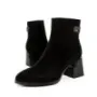 Botine Dama cu Toc gros K21697-11R Negru | Advancer » Reina.Ro