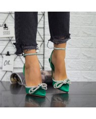 Pantofi cu Toc subtire 2SY9 Verde Reina